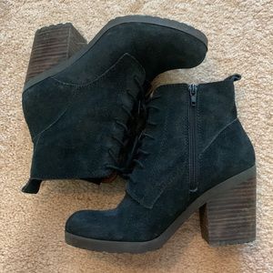 Lucky Brand black suede booties